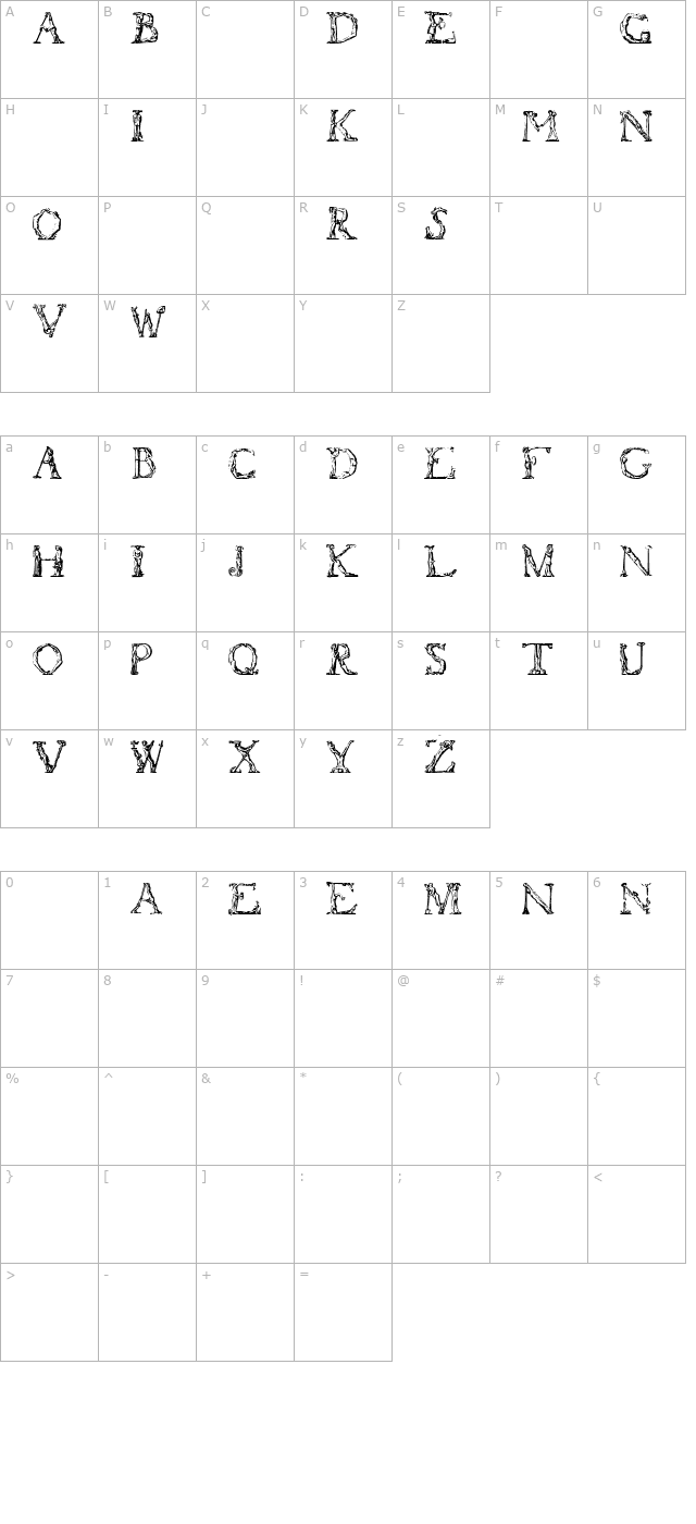 flotner character map