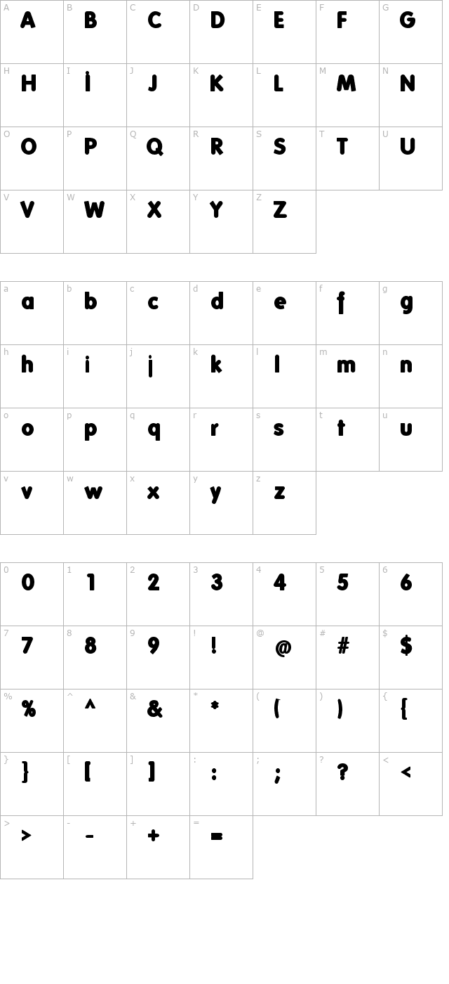 folksblack character map