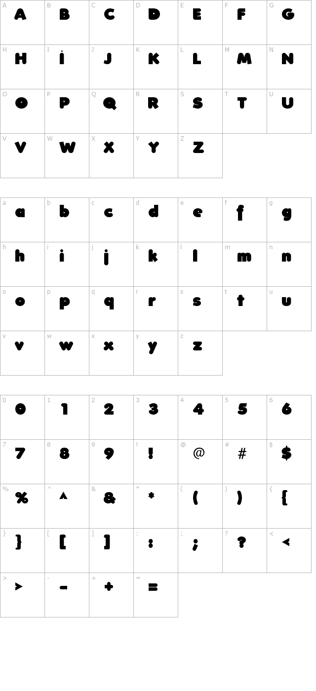 FolksXX Heavy character map