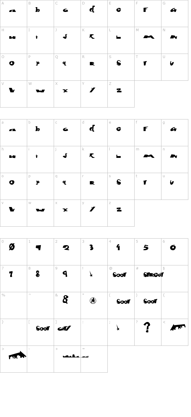 font-city character map