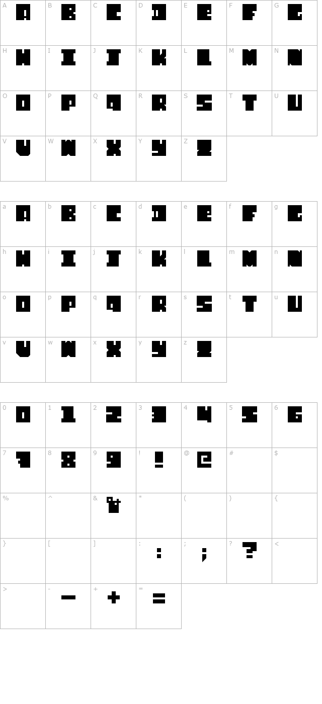 FontSlip character map