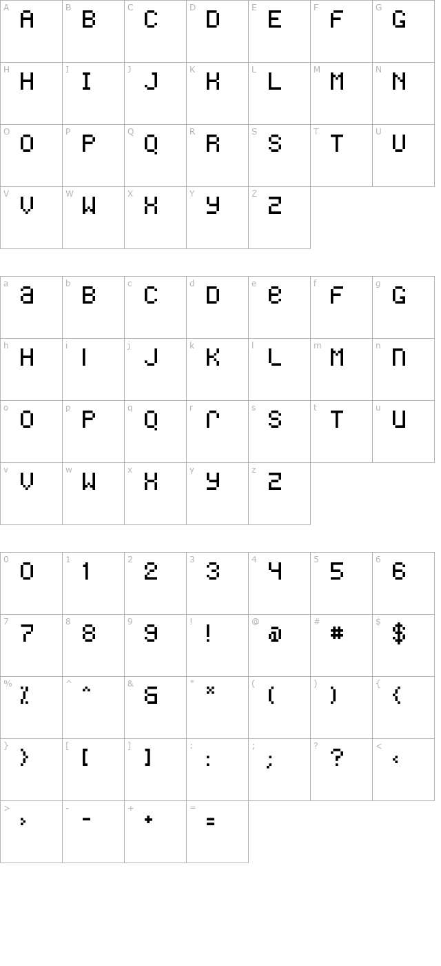 freon character map