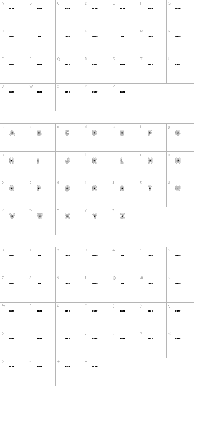 FT AcidTest 2 progressive character map