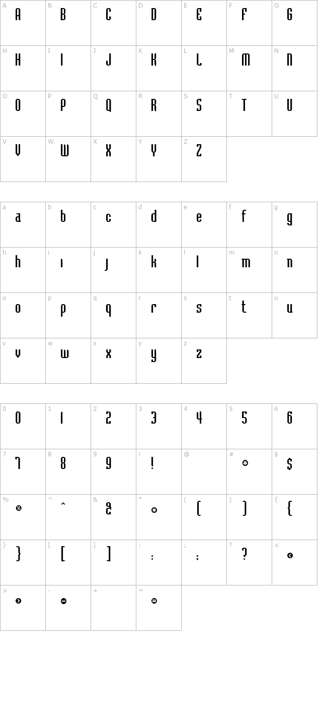 ft14 character map