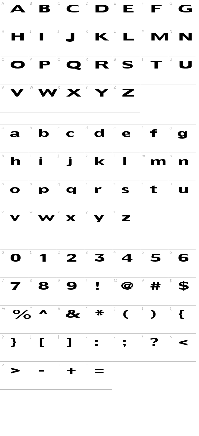 fz-basic-55-ex character map