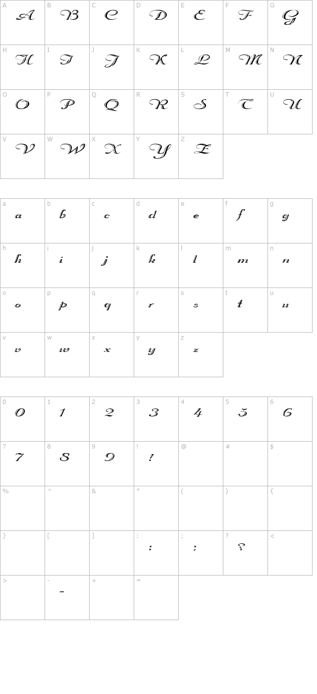 FZ SCRIPT 18 EX character map