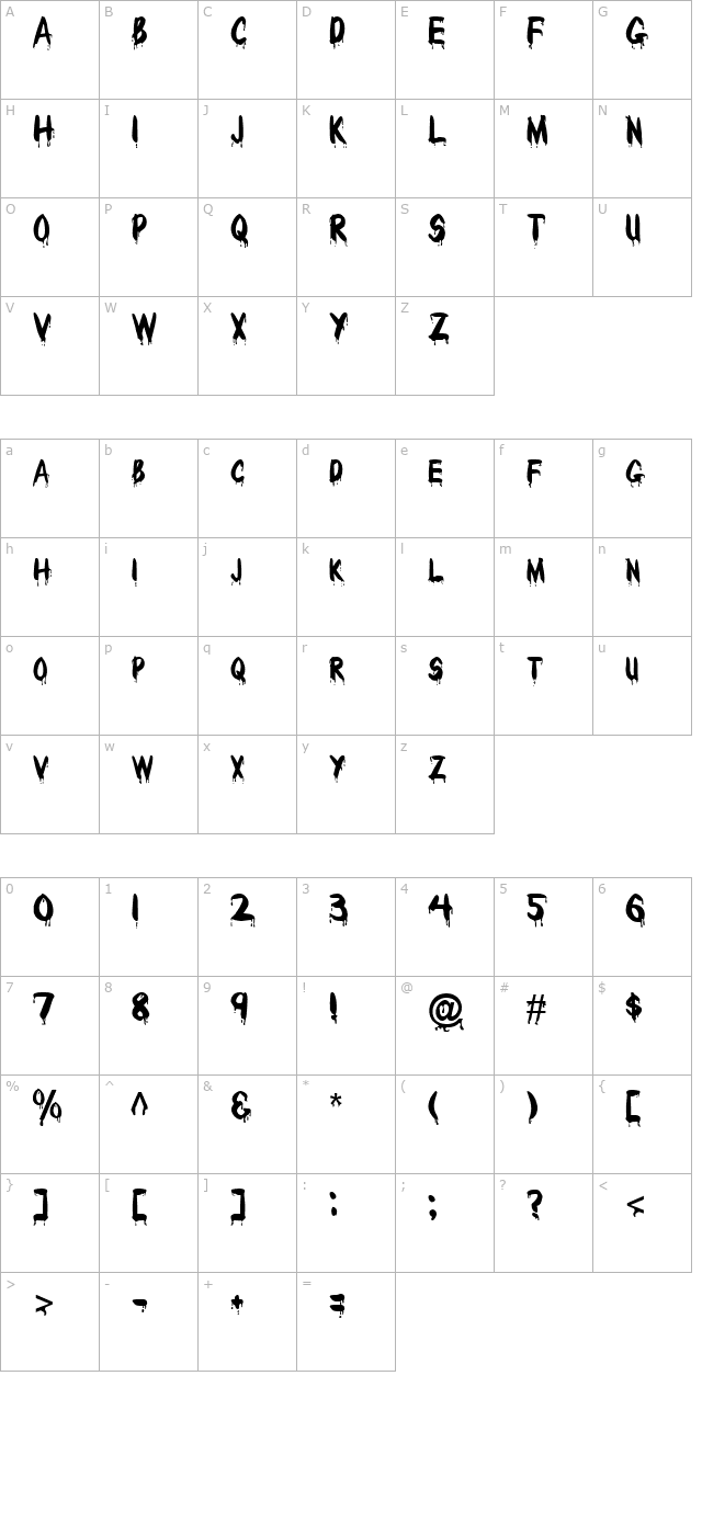 FZ UNIQUE 29 character map