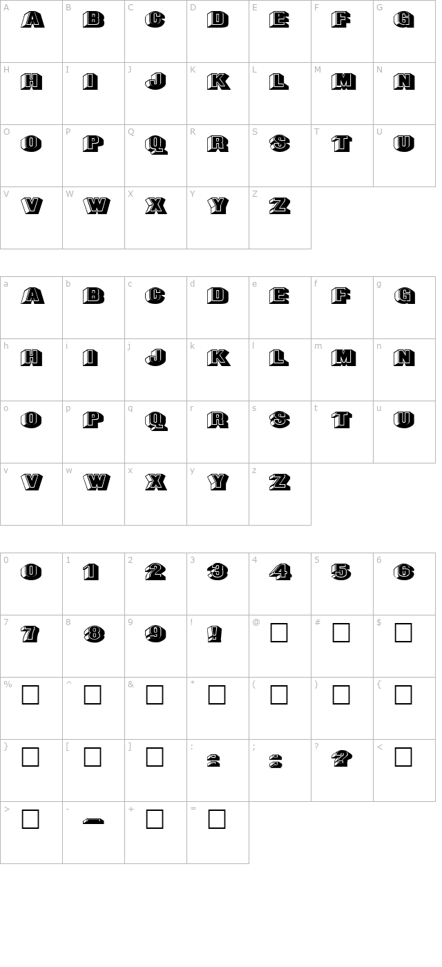 fz-unique-43-ex character map