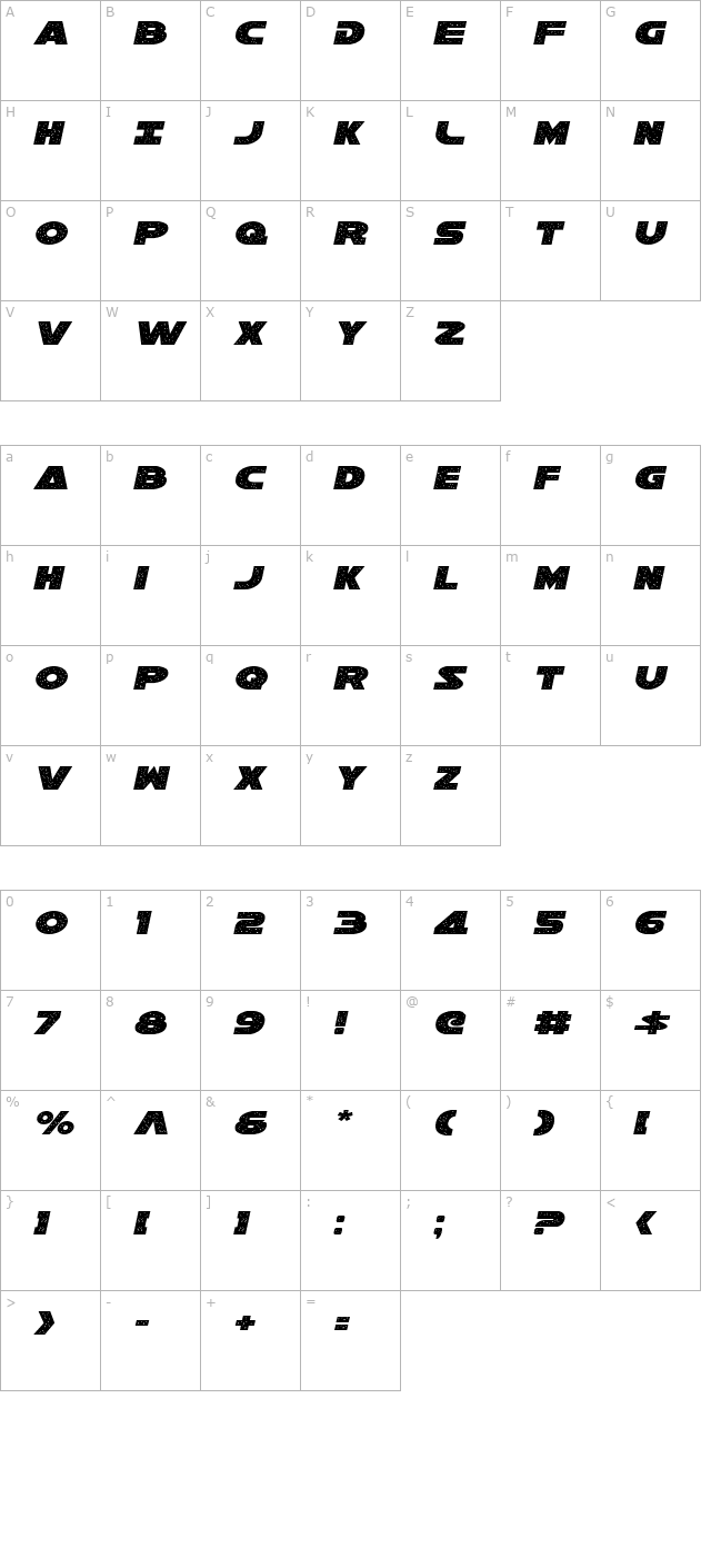 galaxy-1-italic character map