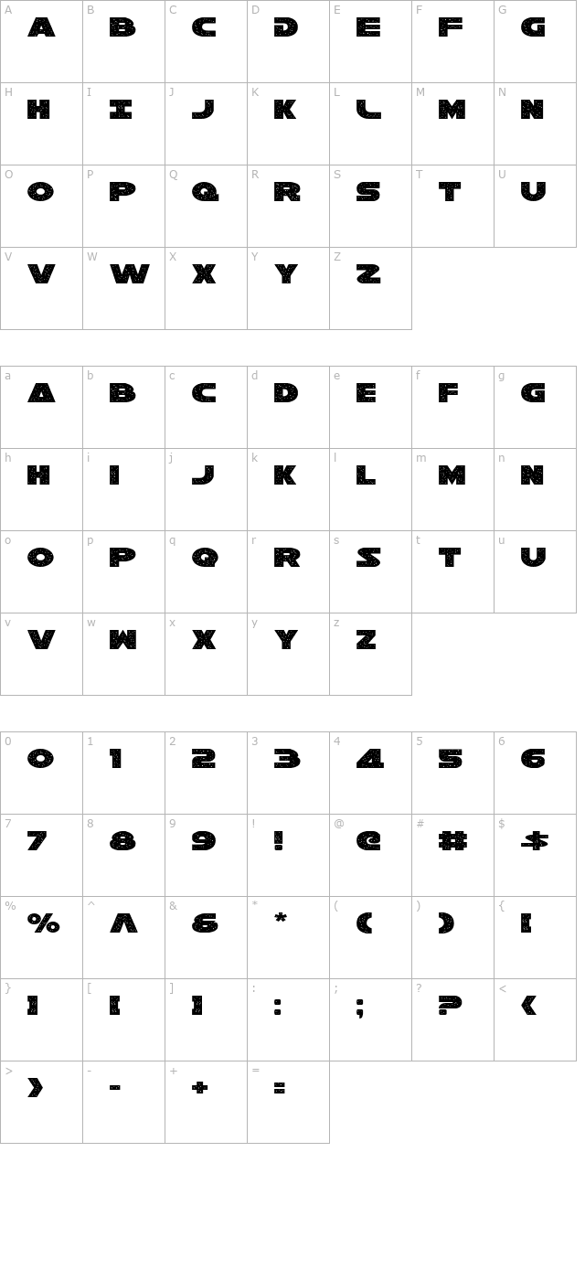 galaxy-1 character map