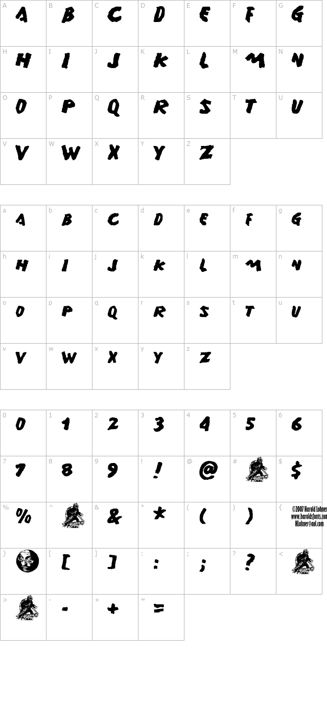 gamera character map