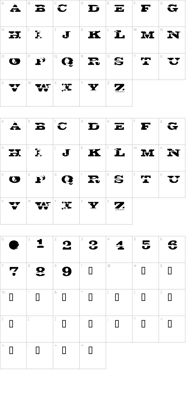 Gatecrasher character map