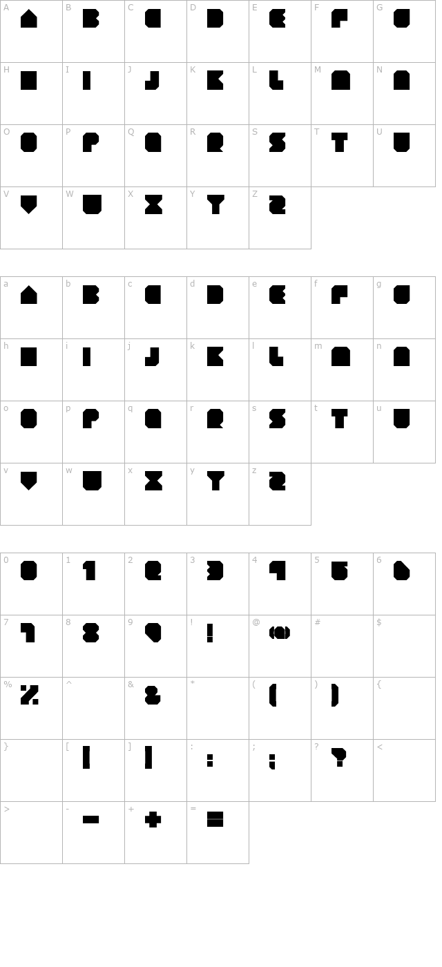 Geist Knt character map