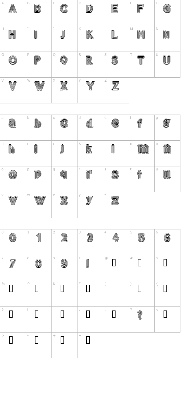 gelam character map