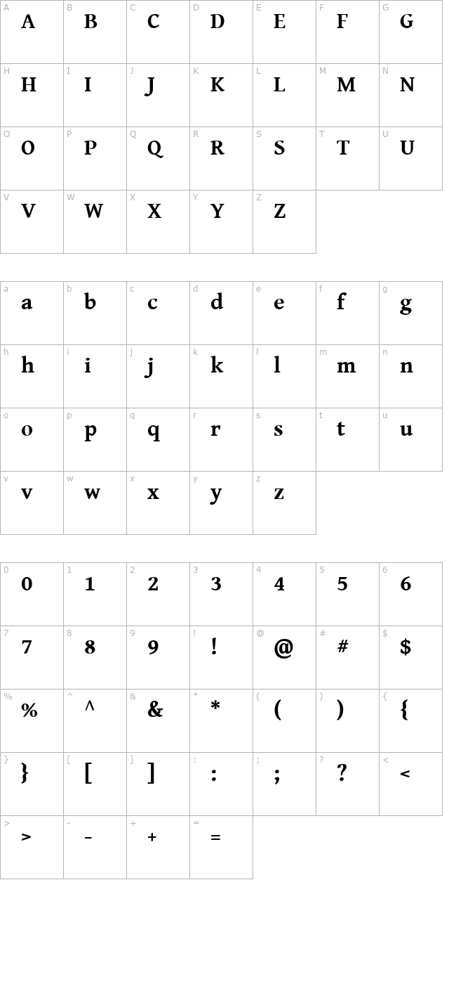 gentium-book-basic-bold character map