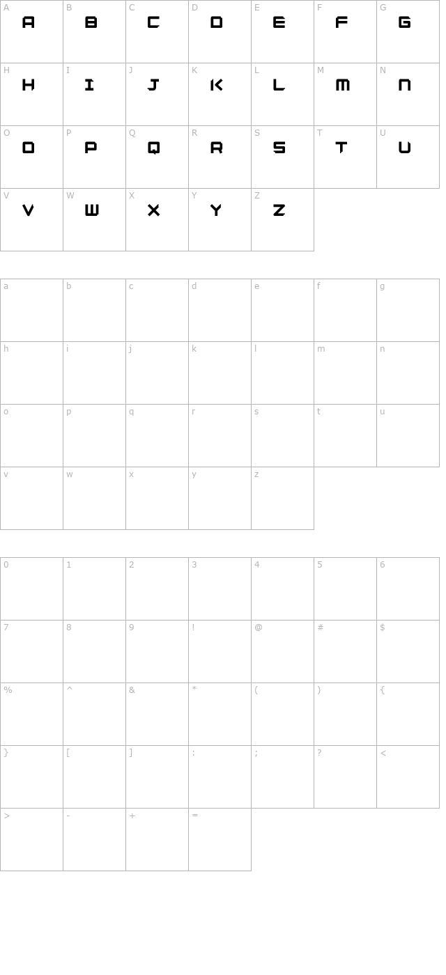 ginzademo character map