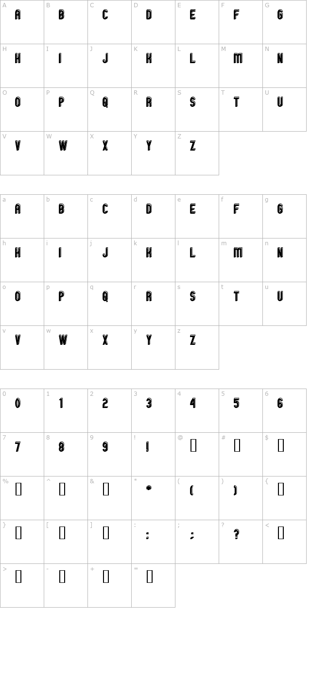 gm-exp-offset-outline character map