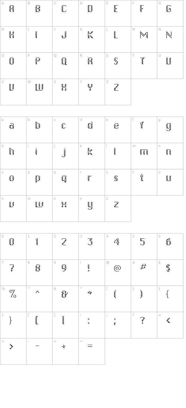 GollanBill character map