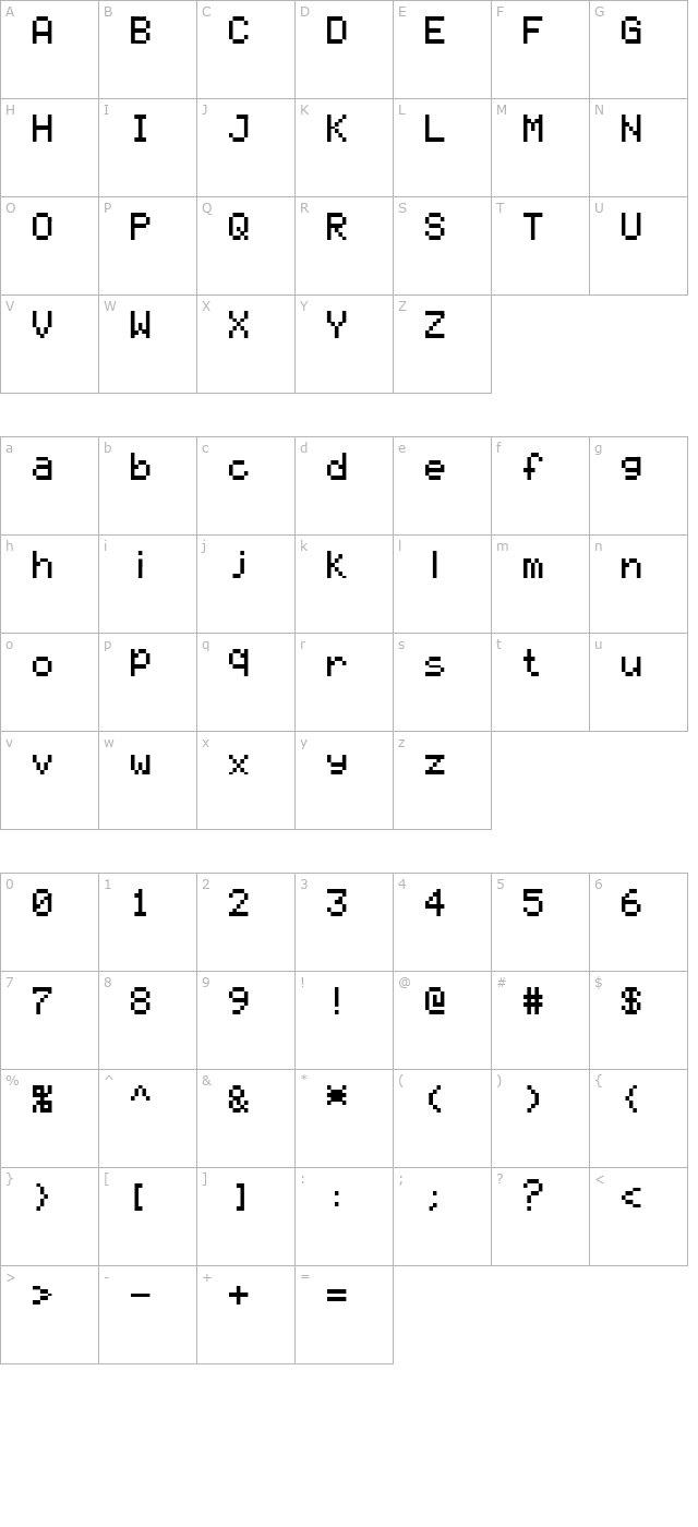 gp4-lcd-font2-dot-matrix character map