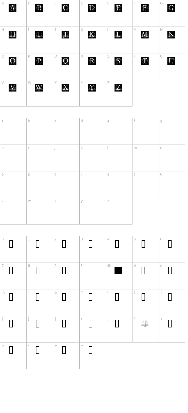 GrafCirculumBricks character map