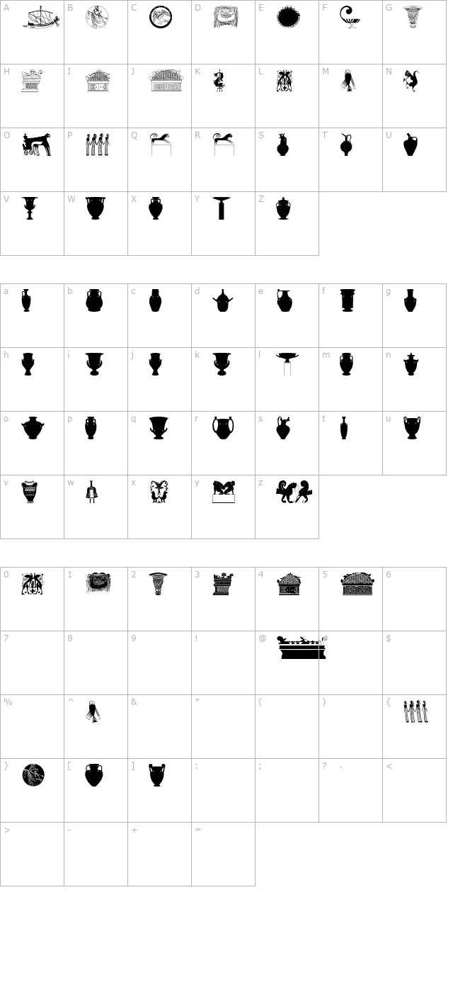 greek-art character map