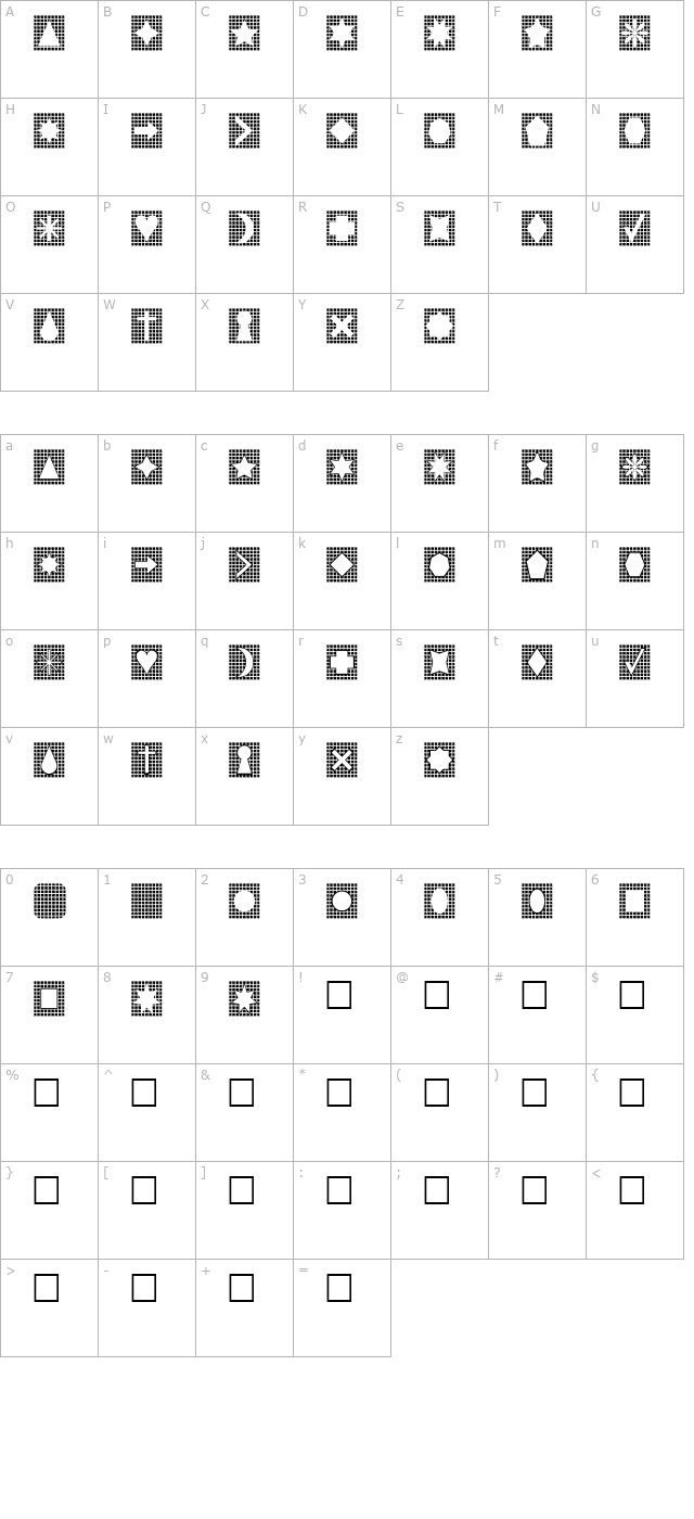 Grids n Things character map