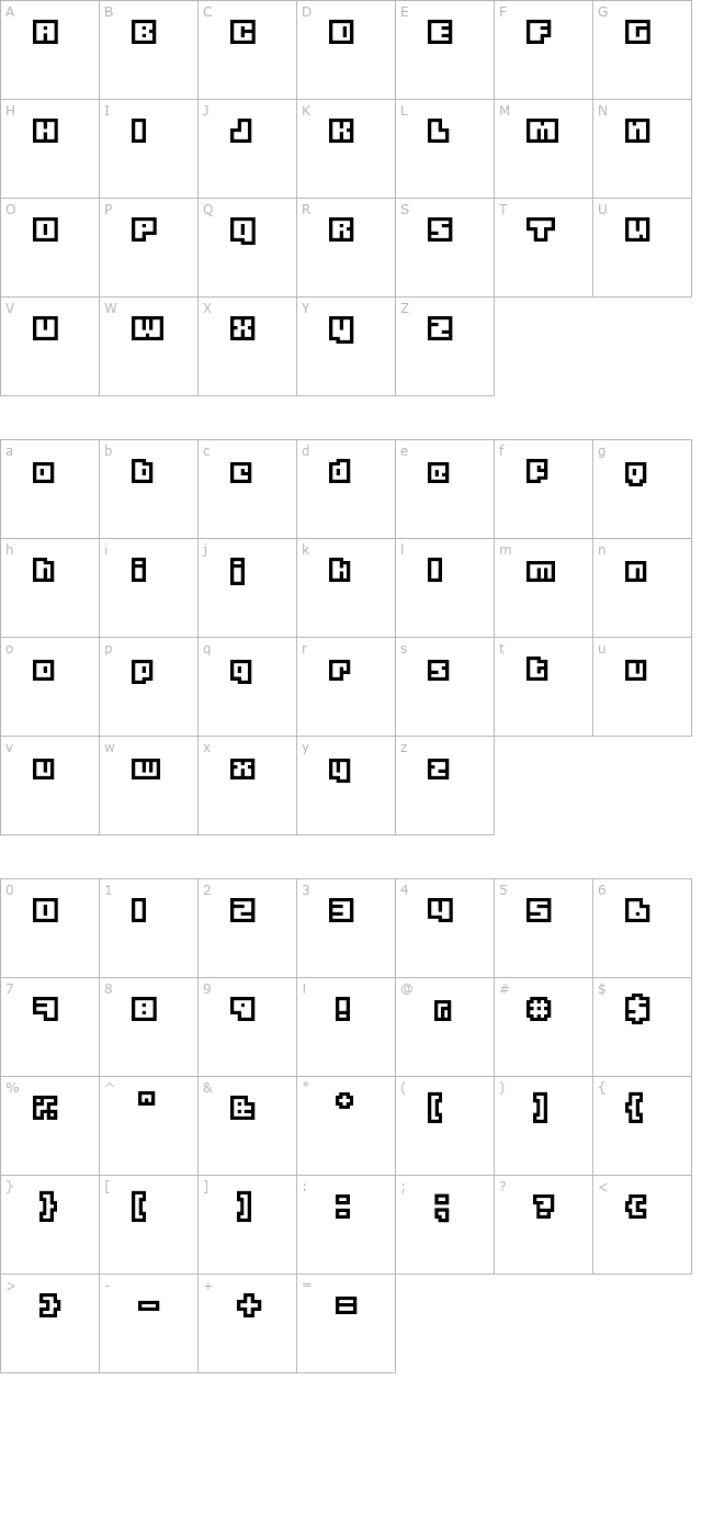 gubblebum-blocky character map