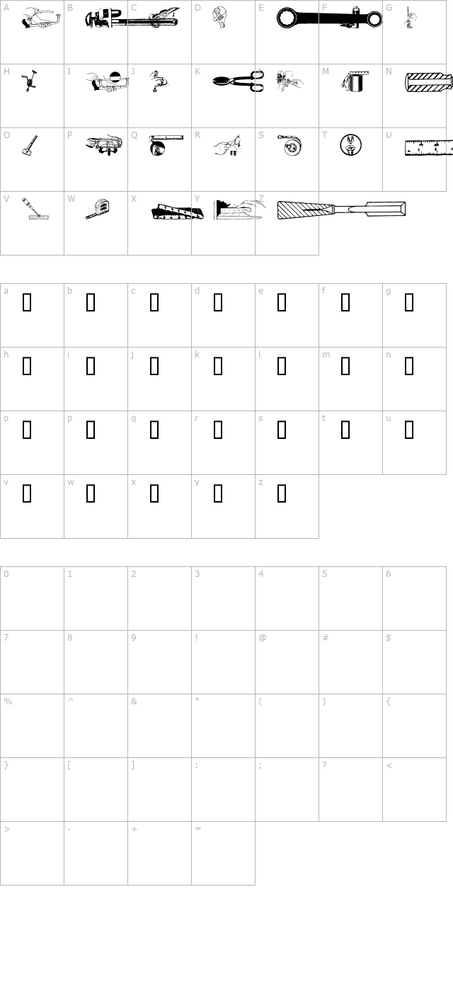 handymans-special character map