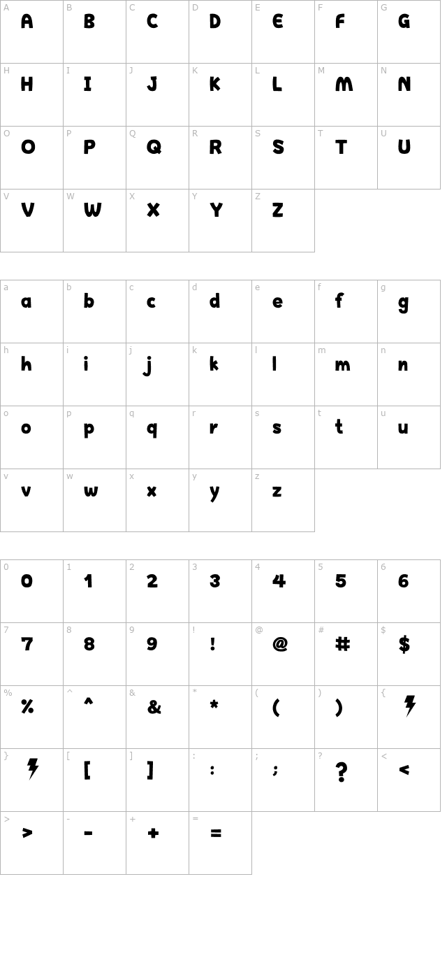 happy-hell character map