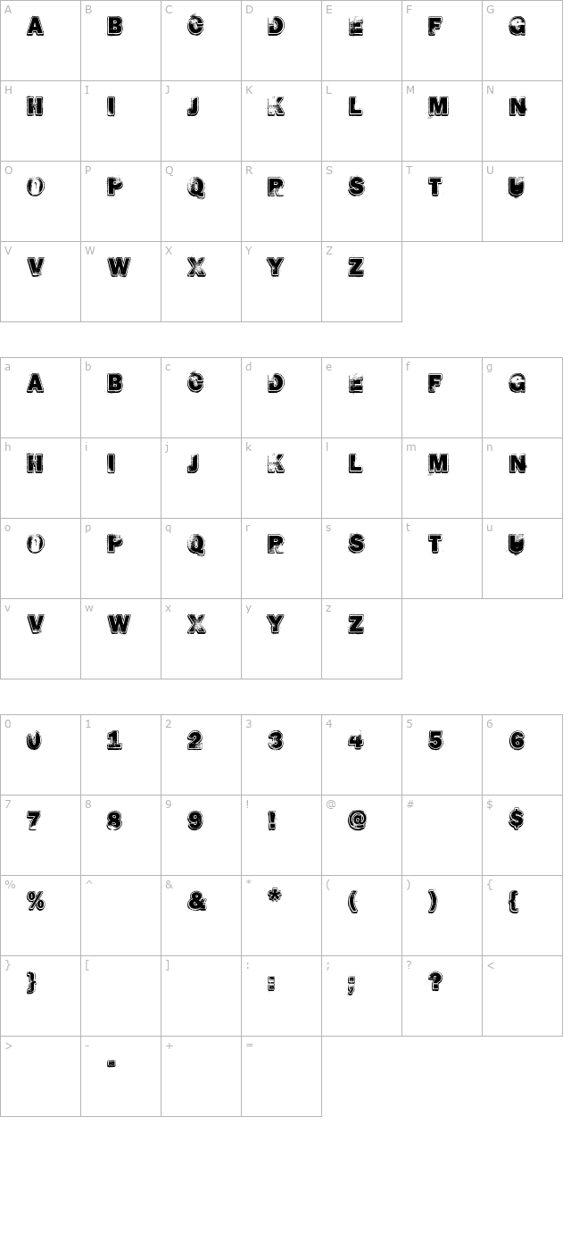 hard-rock character map