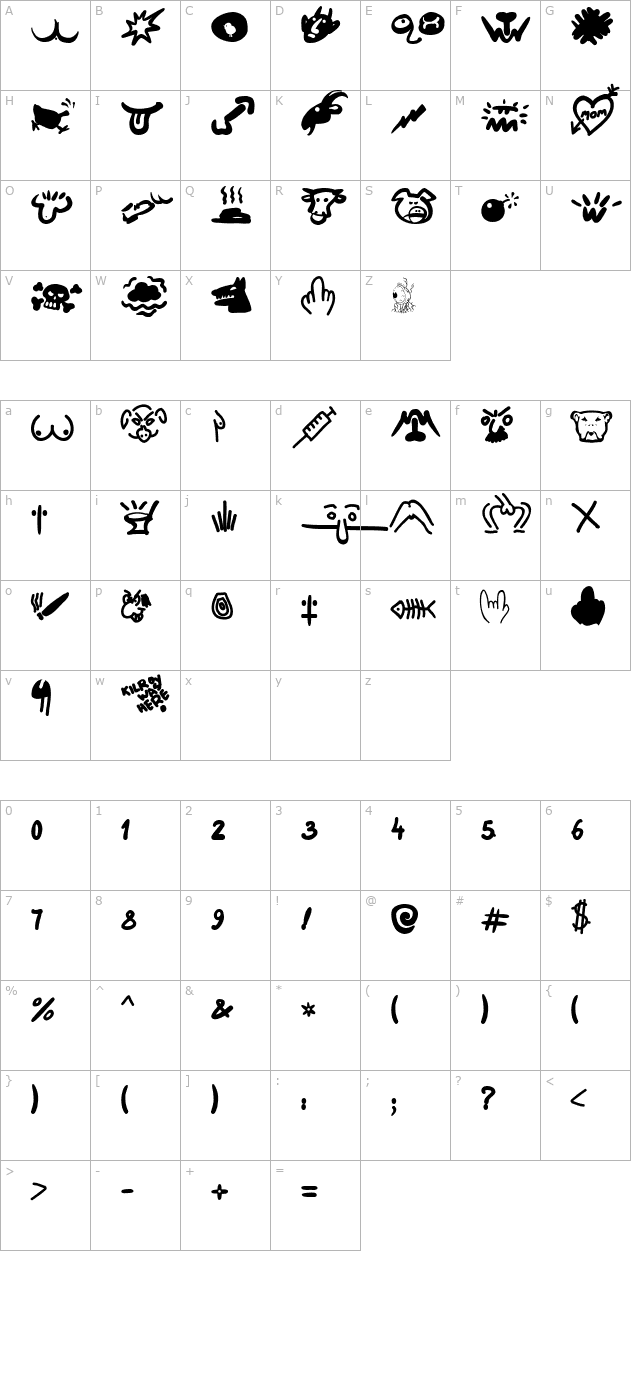 hard-talk character map