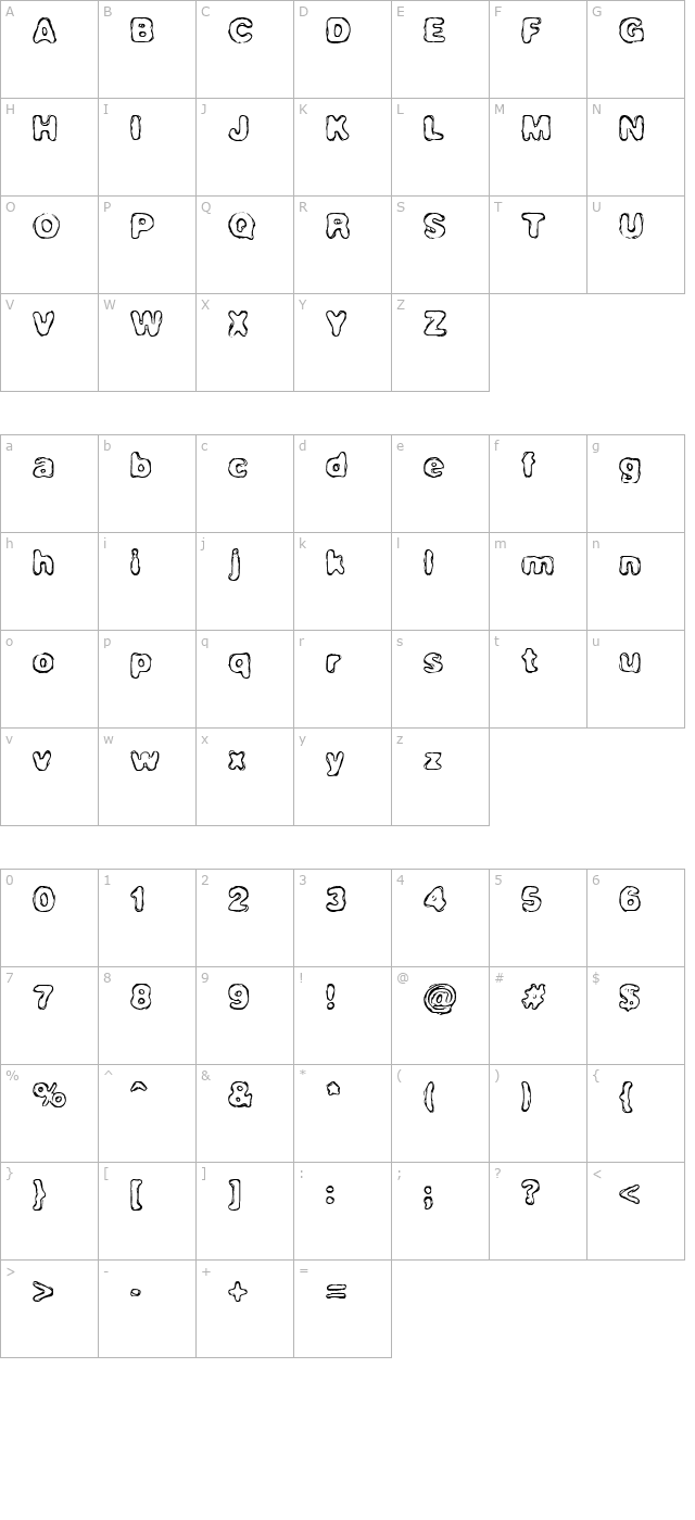 Hassle character map