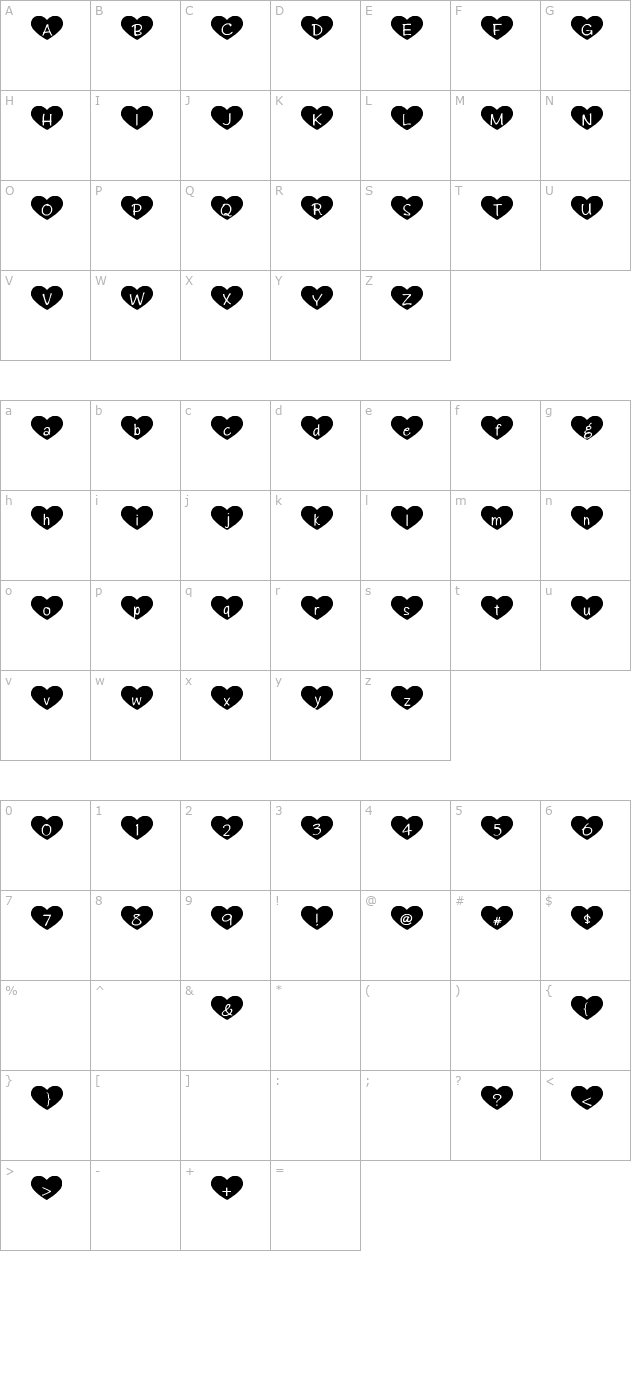 Heart Attack character map