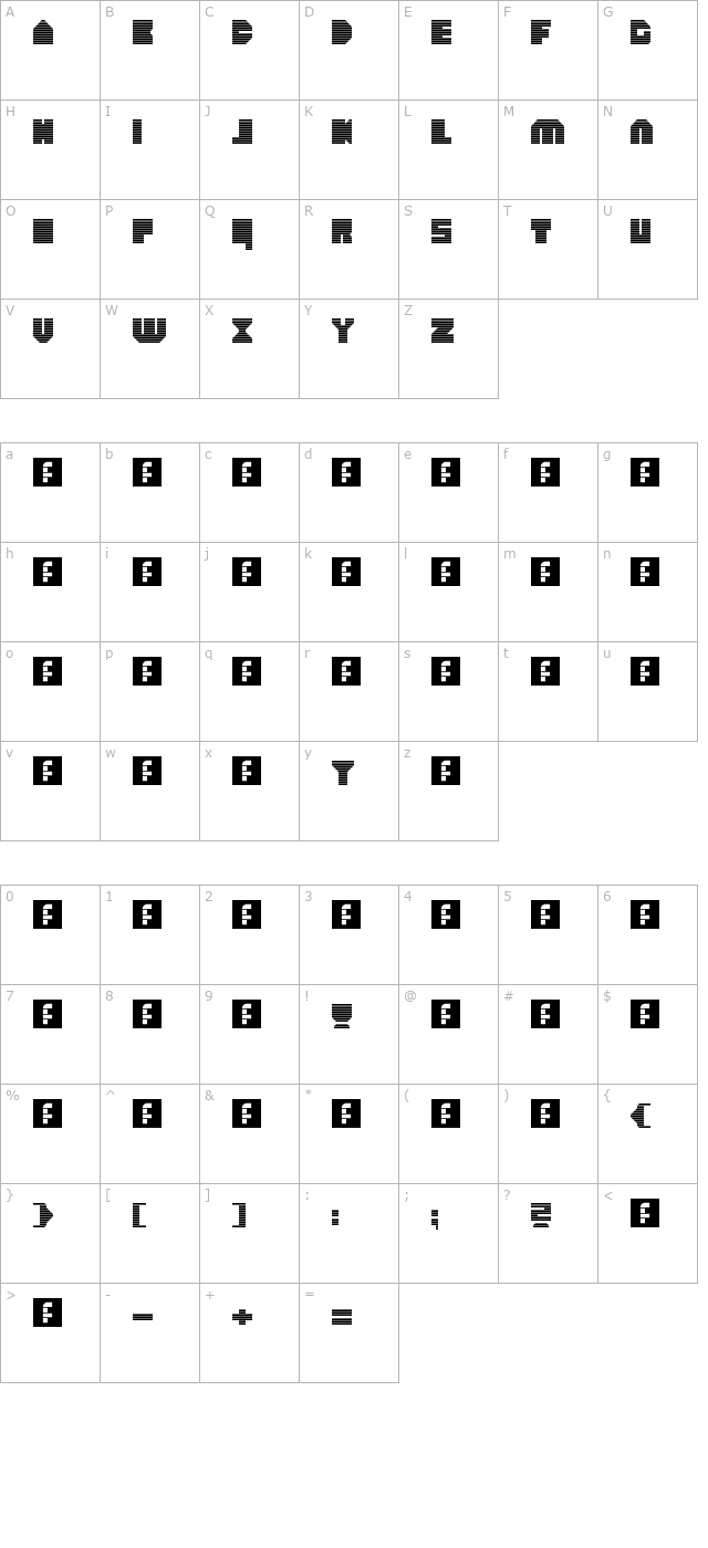 heavyloudedge-lineh-regular character map