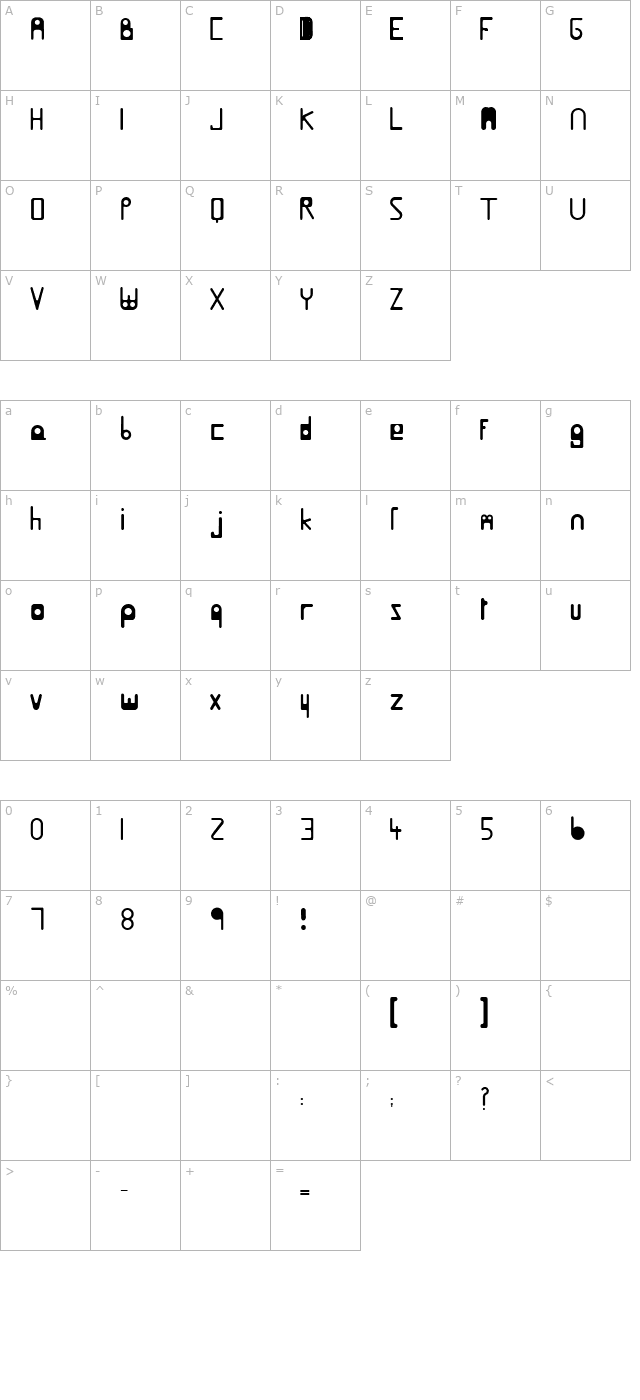 HelenBrownSolid character map