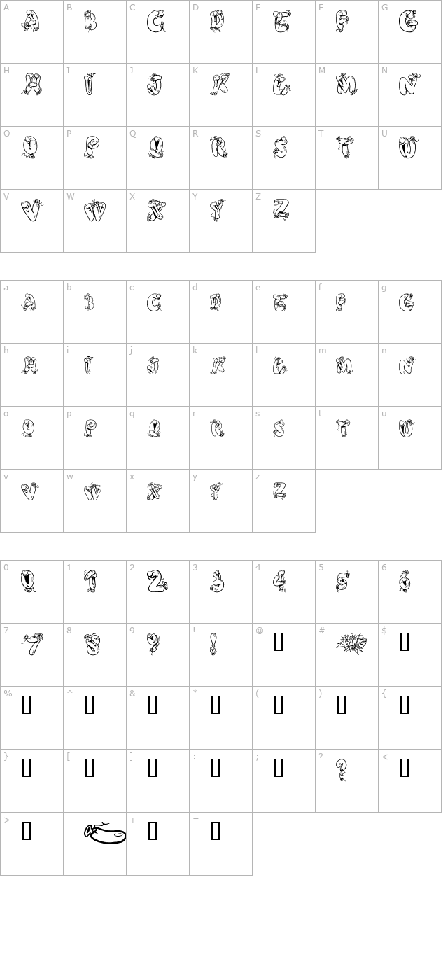 Helium Heaven character map