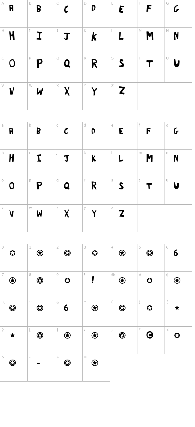 Hellmoney character map