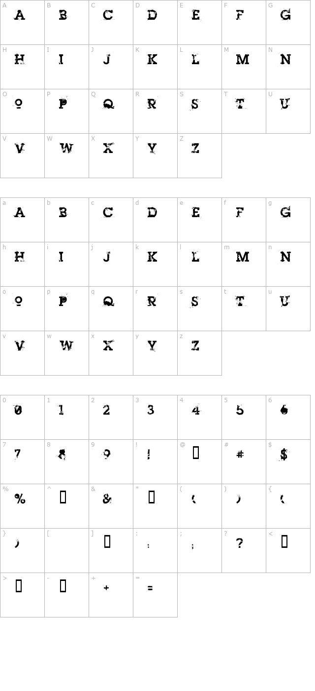 Heroin 07 character map