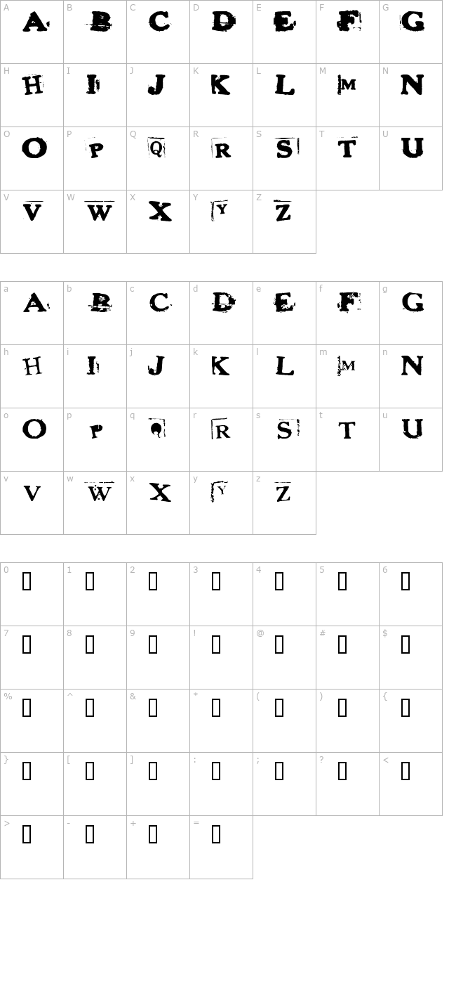 Heroin Sheik character map