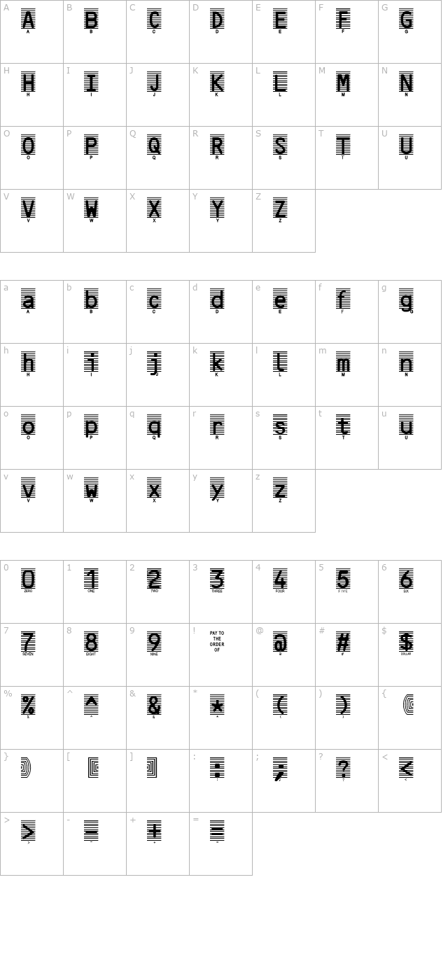 high-security character map