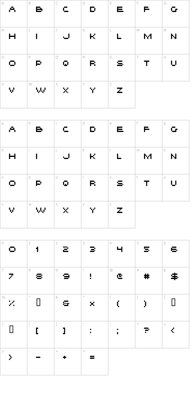 hiskyflipperhi character map