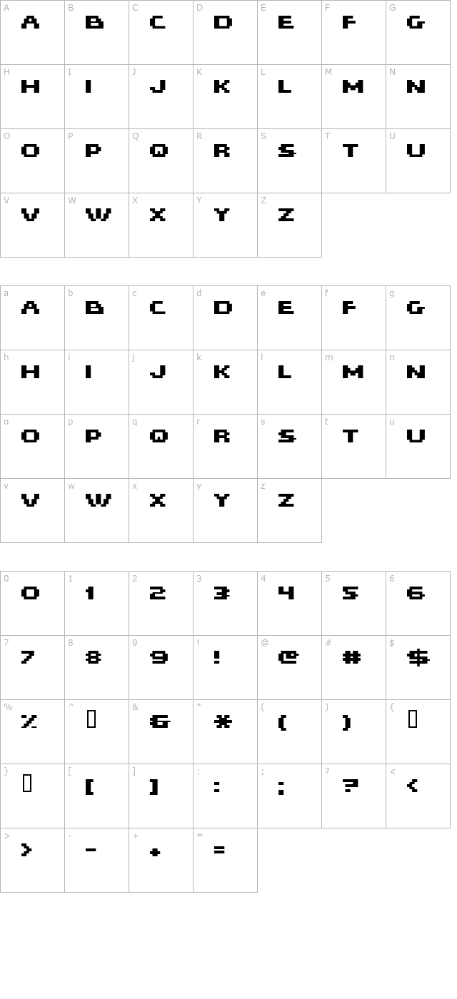 hiskyflipperhibold character map