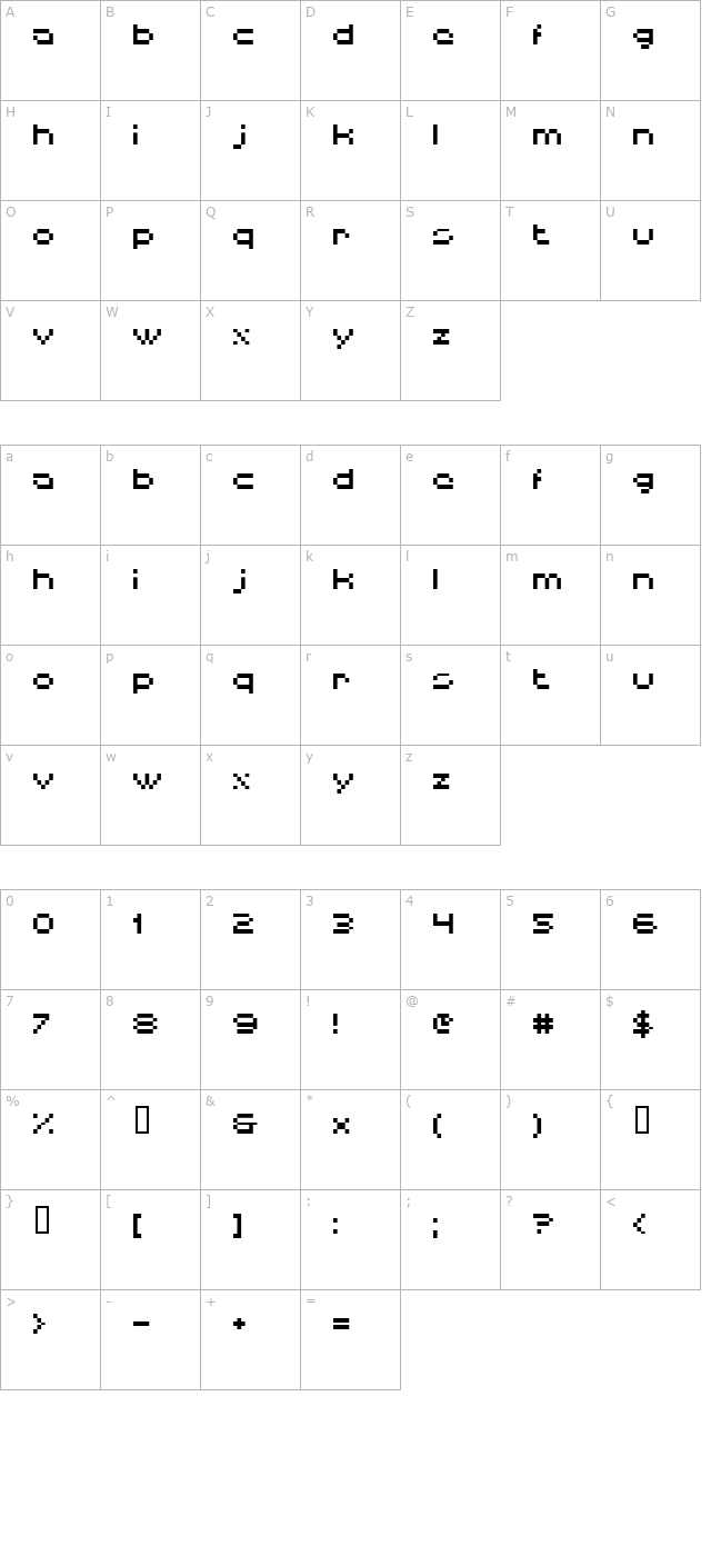 HISKYFLIPPERLOW character map