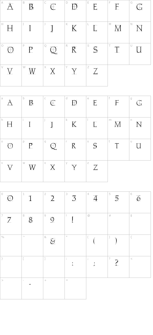 Home Remedy character map