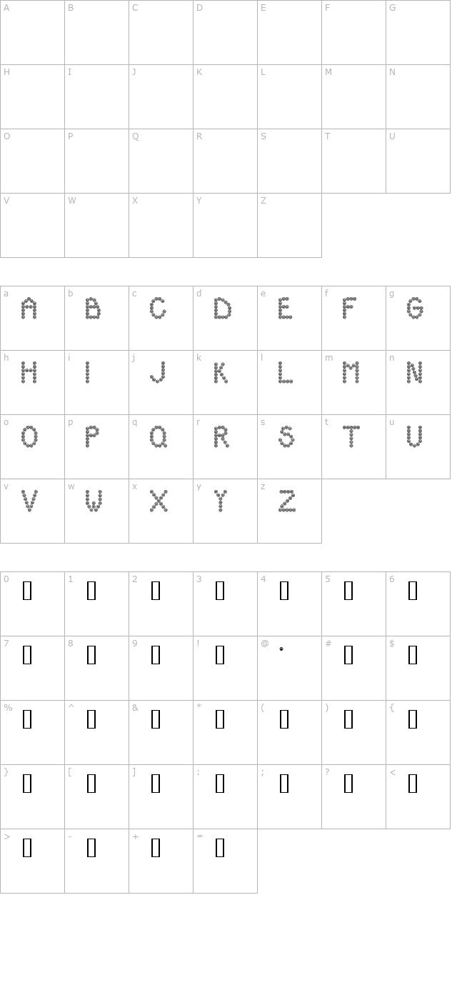 hooters character map