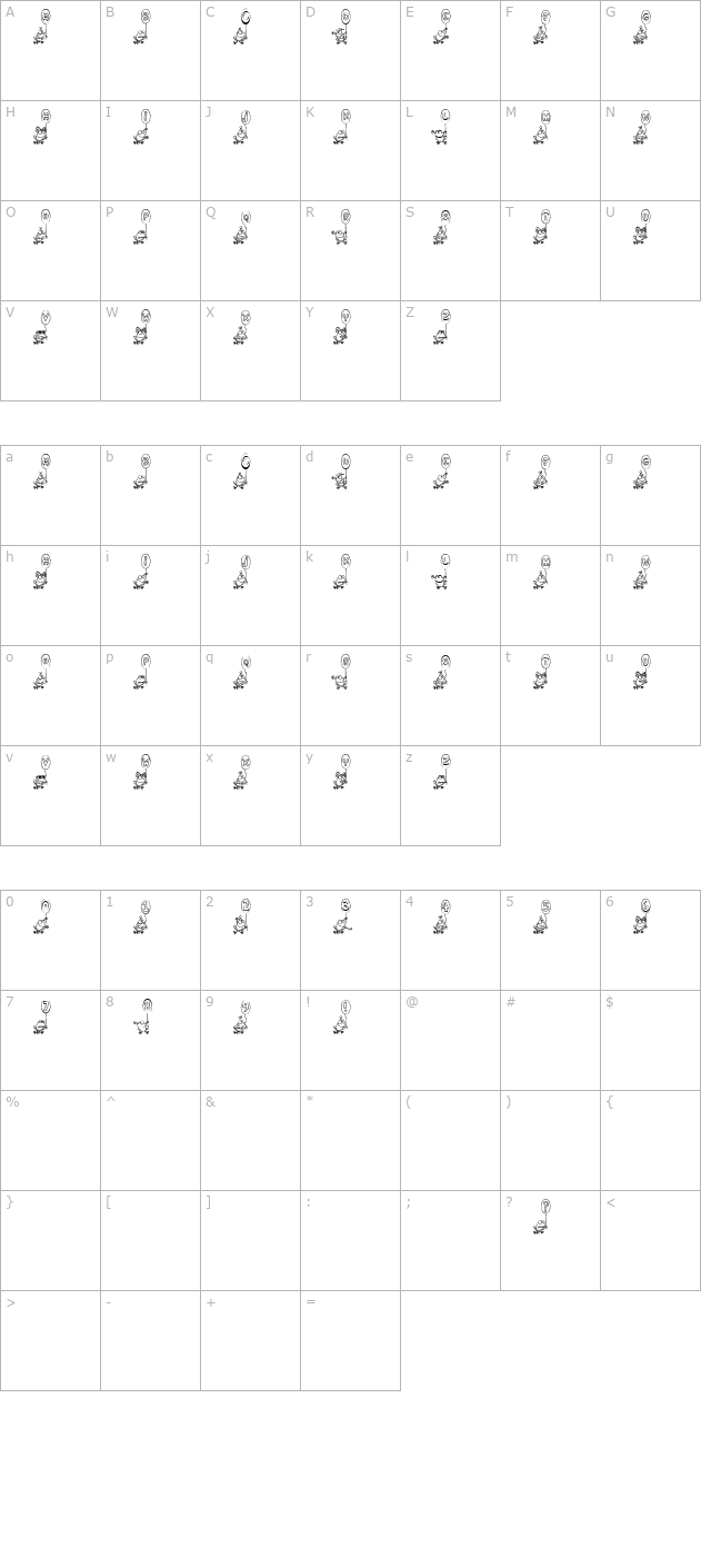 hoppy-ribbitday character map