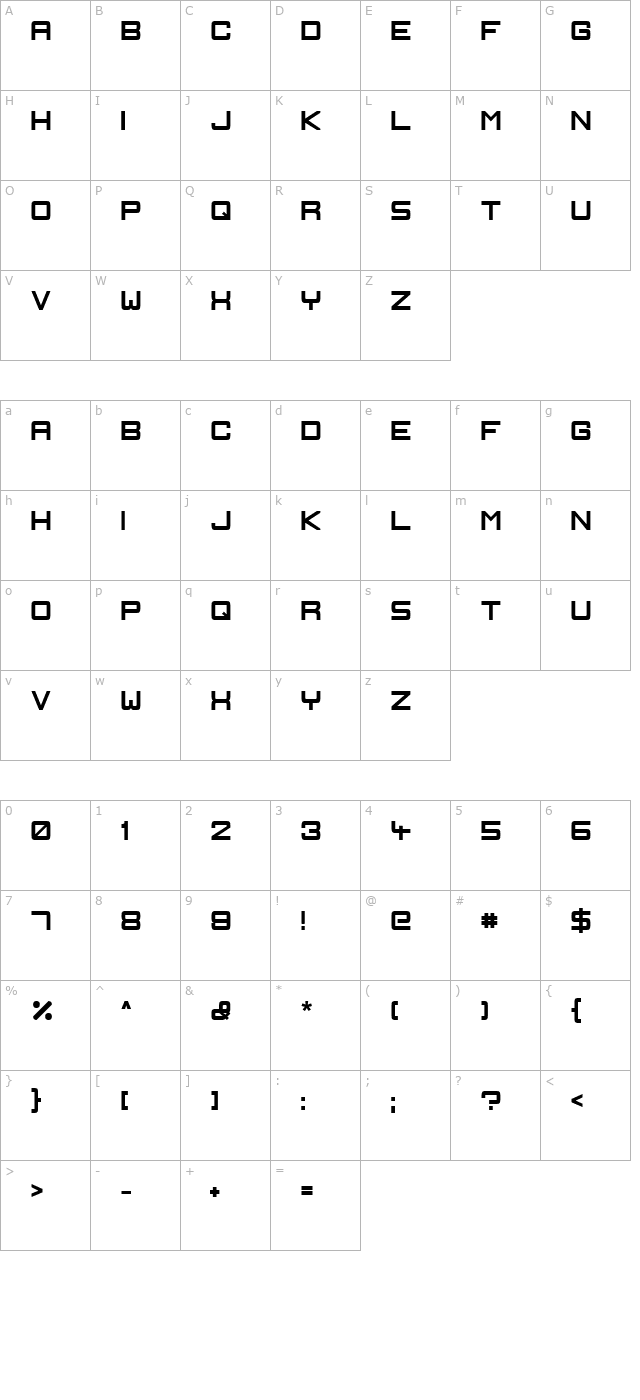 ignis-et-glacies-sharp-bold character map