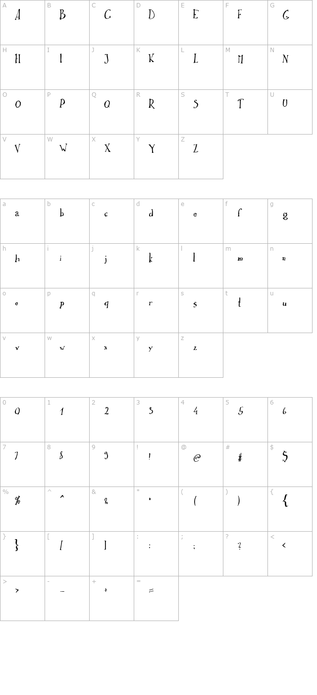 ikusuteito character map