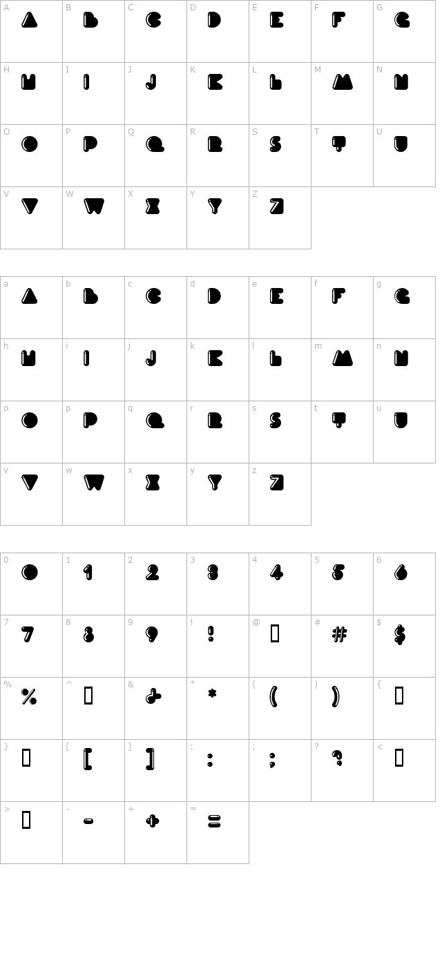 ink character map