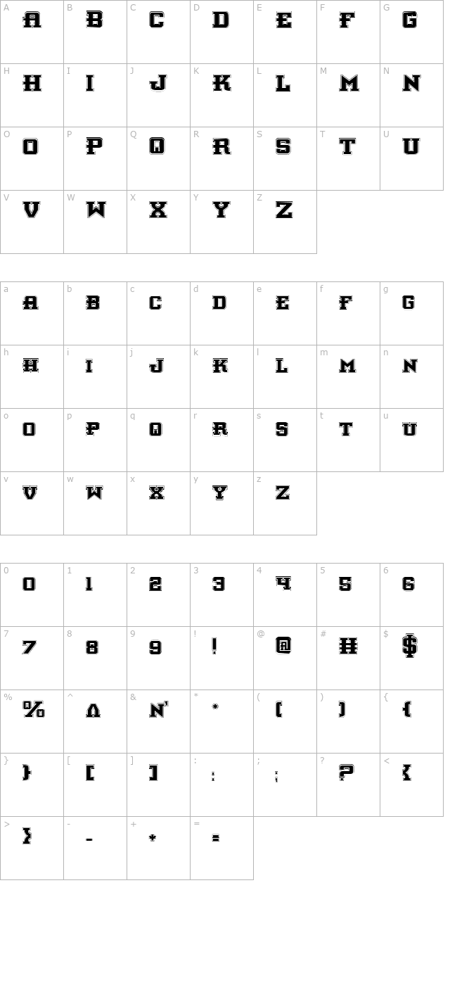 interceptor-pro character map